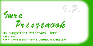 imre prisztavok business card